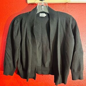 Cielo Black Cropped Women's Cardigan Size L